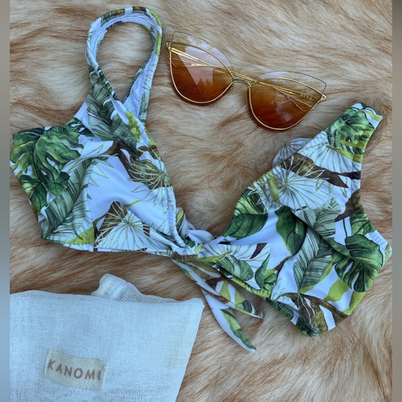 KANOMI Bikini 👙 Tie back bow front Top bottom matching set SzM sexy high waiste - Picture 3 of 7